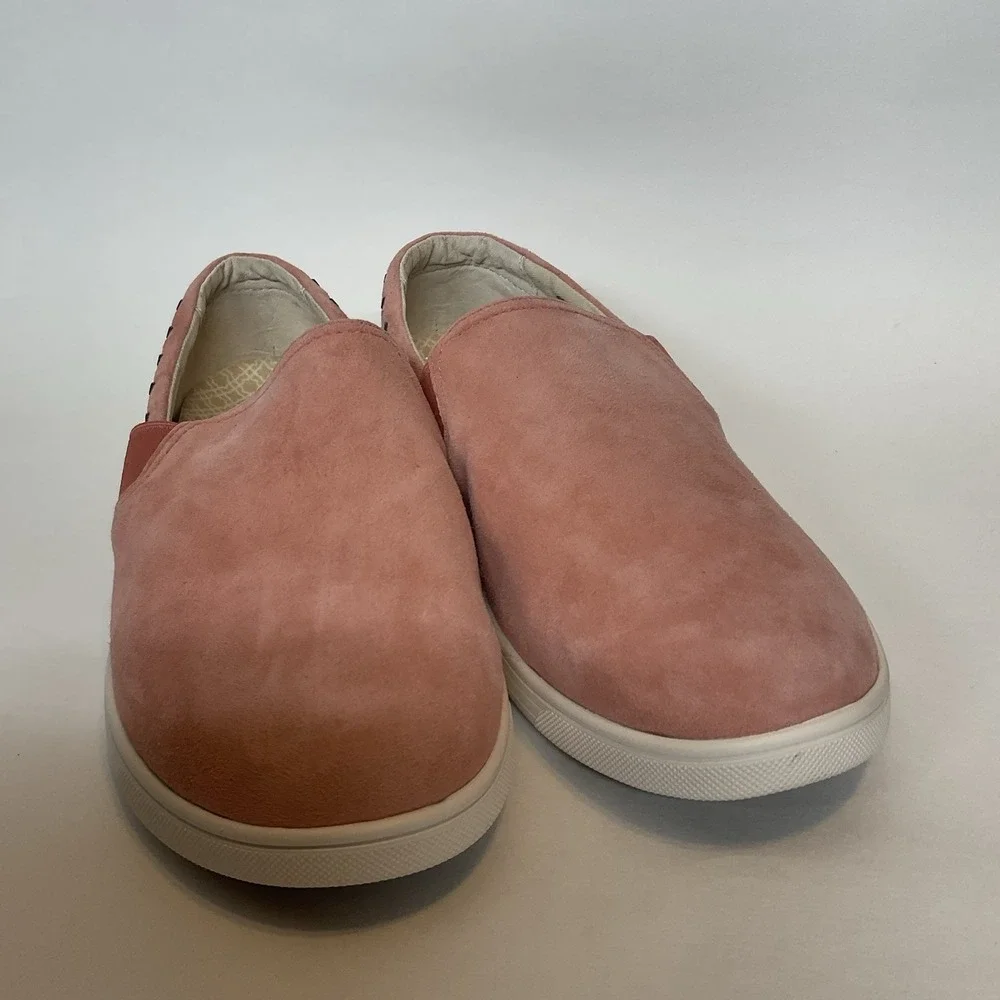 Spenco Shoes‎ Womens 10 D Santa Barbara Rivet Sneakers Slip On Pink Suede Casual